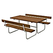 Plus Sitzgruppen-Set Classic (Teakfarben, Kiefer/Fichte & Stahl, 6 Personen, mit Rückenlehne) | BAUHAUS