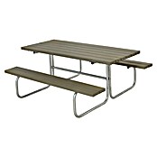 Plus Sitzgruppen-Set Classic (Graubraun, Kiefer/Fichte & Stahl, 6 Personen, ohne Rückenlehne) | BAUHAUS