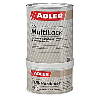 Adler Decklack 2K-PU-Multilack (W10 Weiß, 1 kg, Glänzend)