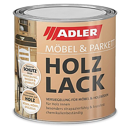 Adler Holzlack für Möbel- & Parkett (Farblos, 375 ml, Glänzend)