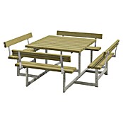 Plus Sitzgruppen-Set Picnic (Naturbraun, Kiefer/Fichte & Stahl, Mit Rückenlehne) | BAUHAUS
