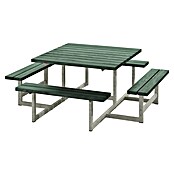 Plus Sitzgruppen-Set Picnic (Grün, Stahl/ReTex, 8 Personen, ohne Rückenlehne) | BAUHAUS