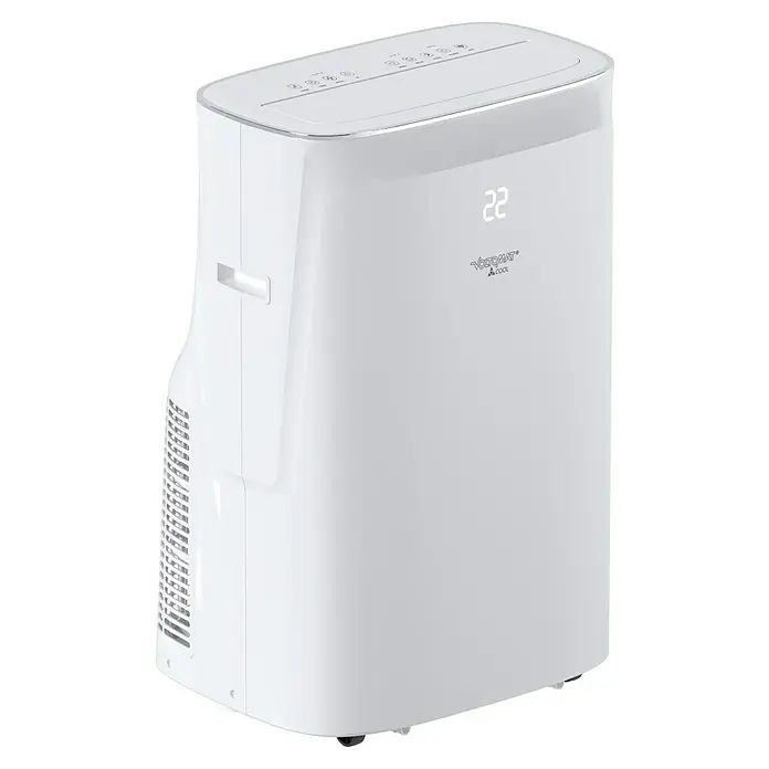 Voltomat Aire acondicionado portátil Hefesto - 3.500 W, Tamaño de la estancia: 35 m², Blanco - Imagen de un aire acondicionado portátil blanco VOLTOMAT con pantalla digital.