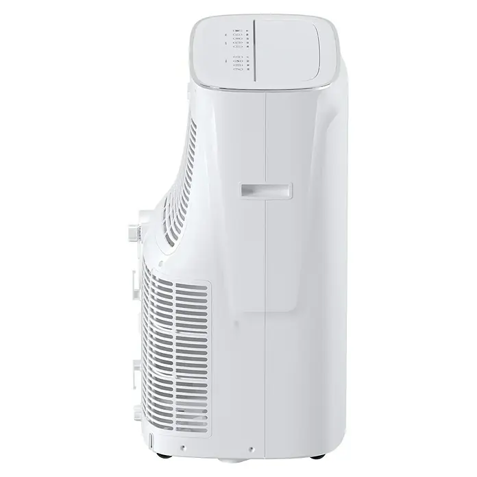 Voltomat Aire acondicionado portátil Hefesto - 3.500 W, Tamaño de la estancia: 35 m², Blanco - Un elegante aire acondicionado portátil blanco con panel de control superior, ideal para una refrigeración flexible en varias habitaciones.