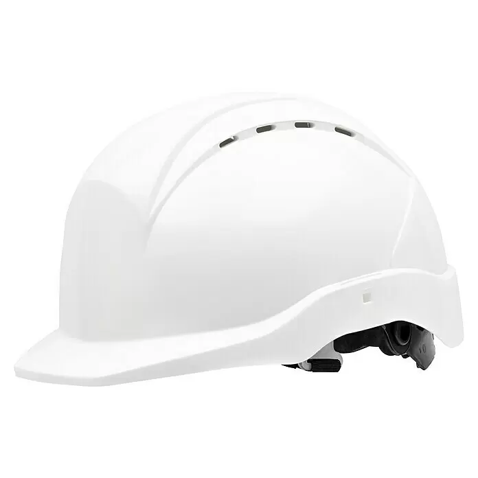 GBT Schutzhelm M100 - Weiß - Weißer Schutzhelm mit Lüftungsschlitzen zur Kopfschutz.