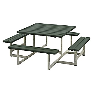 Plus Sitzgruppen-Set Picnic (Grün, Kiefer/Fichte & Stahl, Ohne Rückenlehne)
