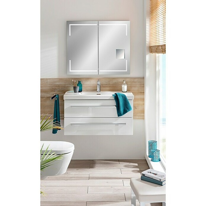 Lanzet K1 Badmöbel-Set K19W2 (89,2 cm, Weiß) | BAUHAUS
