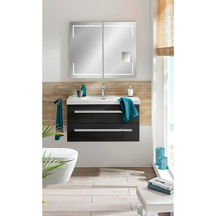 Lanzet K1 Badmöbel-Set K19G2 (89,2 cm, Grafit) | BAUHAUS