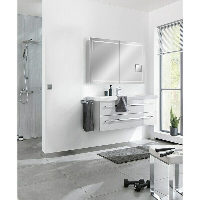 Lanzet K1 Badmöbel-Set K11W2 (119,2 cm, Weiß) | BAUHAUS