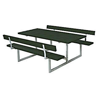 Plus Sitzgruppen-Set Basic (Grün, Kiefer/Fichte & Stahl, 6 Personen, mit Rückenlehne)