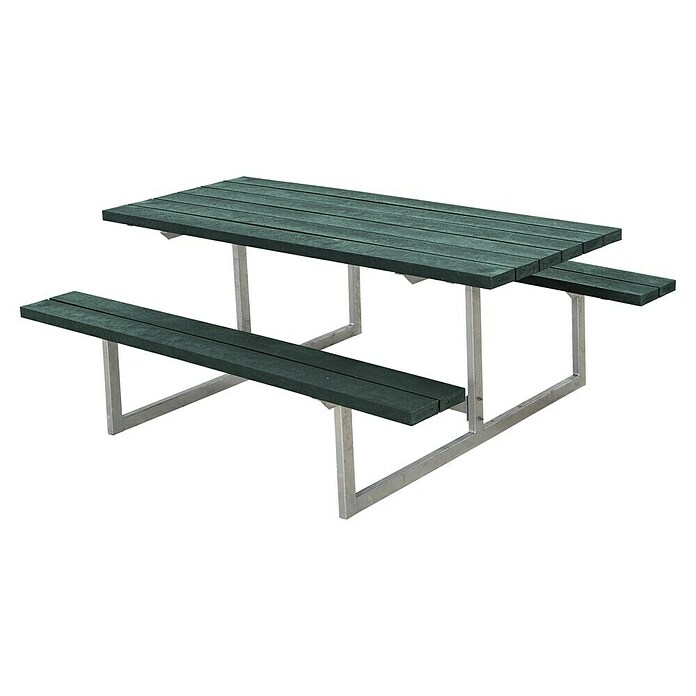 Plus Sitzgruppen-Set Basic (Grün, Stahl/ReTex, 6 Personen, ohne Rückenlehne) | BAUHAUS