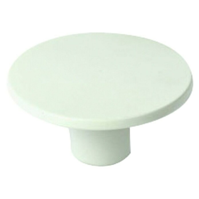 Nesu Pomo para muebles 7704 Blanco (Ø x Al: 40 x 23 mm, Plástico)