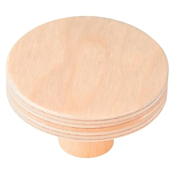 Nesu Pomo para muebles Círculo arena - Ø x Al: 80 x 27 mm, Madera, Lacado - Pomo de madera para muebles. El pomo redondo es de madera clara y es ideal para armarios y cajones.