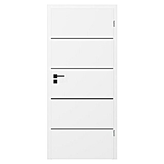 Invado Zimmertür BL1 (610 x 1.985 mm, DIN Anschlag: Rechts, Verkehrsweiß matt, Mittellage: Röhrenspan)