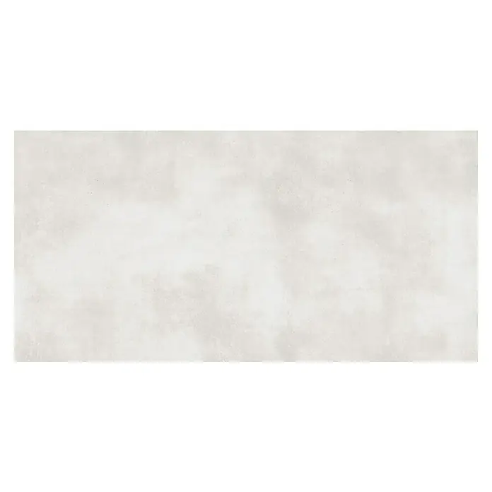 Feinsteinzeugfliese Big Show XXL - 59,8 x 119,8 cm, Weiß, Matt - Eine Nahaufnahme einer hellgrauen, strukturierten Wand, die ein subtiles, elegantes Aussehen für moderne Innenräume bietet.