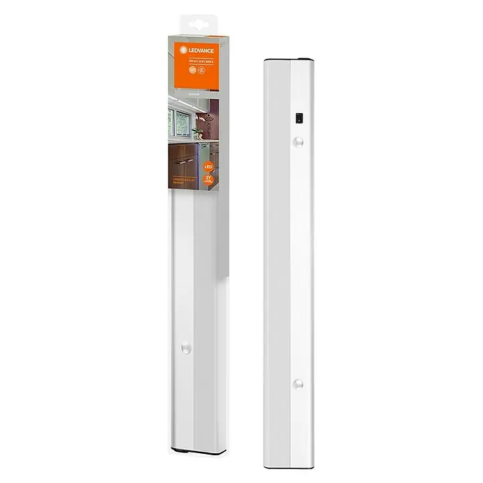 Osram Lámpara LED bajo mueble LED Flat - 12 W, Largo: 52,7 cm, Blanco cálido - Luz y embalaje LEDVANCE Linear LED Flat Sensor. Ideal para uso en interiores con 760 lúmenes, 12 vatios y 3000 Kelvin.