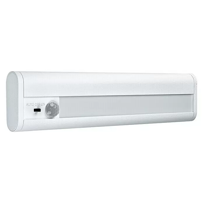 Ledvance LED-Unterbauleuchte Mobile - 1,9 W, Bewegungssensor, L x B x H: 21,4 x 4,8 x 1,8 cm, Weiß - Weiße LED-Lichtleiste mit texturierter Oberfläche, Bewegungssensor und AUTO OFF ON Schalter.