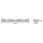 Osram LED-Feuchtraum-Lichtleiste Submarine (2 x 6 W, Länge: 60 cm, IP65)