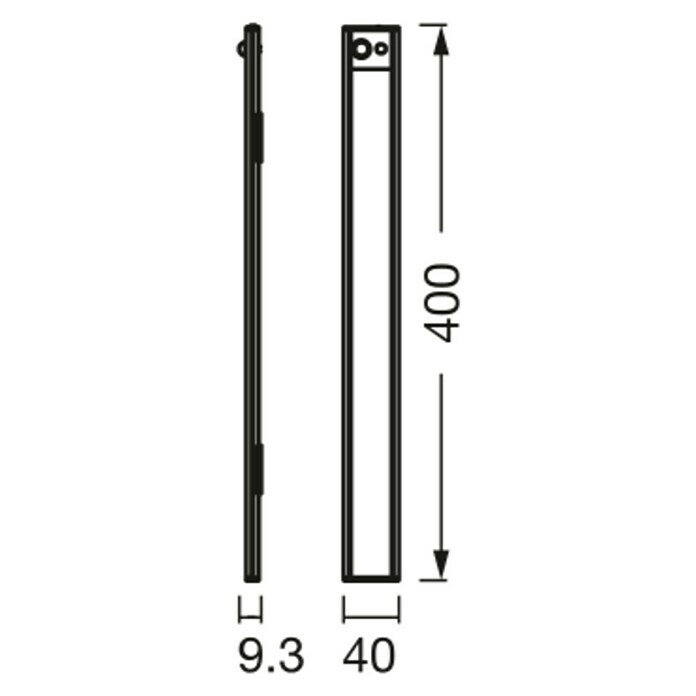 Ledvance LED svetilka pod omarico Linear Flat Sensor + USB  (Dolžina: 40 cm, Večbarvno) | 3096 - Küche/Möbellicht | CAKA - Zweckleuchten | CAK - Technisches Licht | CA - Beleuchtung | C - Elektro | BAUHAUS