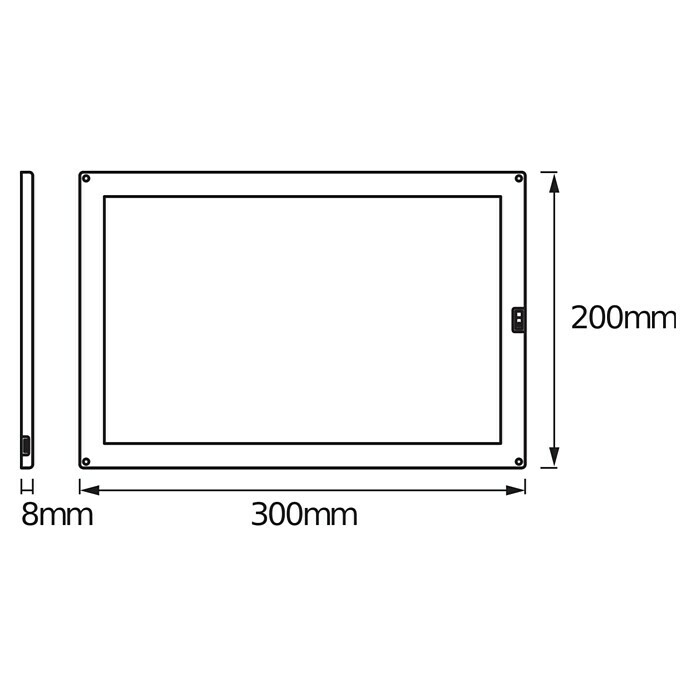 Ledvance Lámpara LED bajo mueble Cabinet (30 x 20 x 0,8 cm, 14 W, Blanco cálido, Número de componentes: 2 ud.) | BAUHAUS