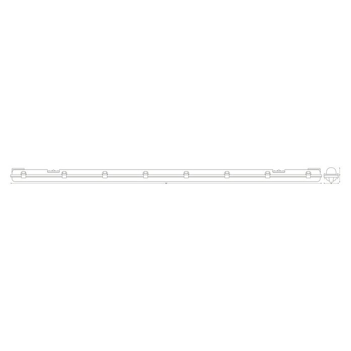 Ledvance LED-Feuchtraumlichtleiste Submarine (L x B x H: 150 x 6,6 x 7,5 cm, Lichtfarbe: Kaltweiß, 19 W, IP65) | BAUHAUS