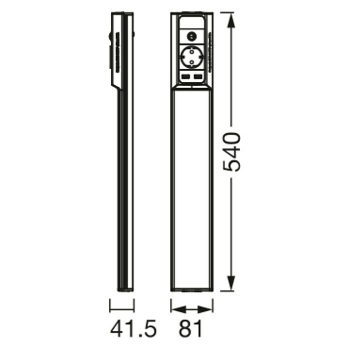 Ledvance LED svetilka pod omarico Linear Socket  (Dolžina: 54 cm, Hladno bela) | 3096 - Küche/Möbellicht | CAKA - Zweckleuchten | CAK - Technisches Licht | CA - Beleuchtung | C - Elektro | BAUHAUS