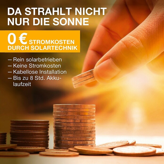 Osram Solarna zunanja stenska svetilka Basic  (3 W, Do x Š x V: 19,2 x 11 x 3 cm, Srebrna, IP44, 320 lm) | Solarne svetilke | Zunanja svetila | Elektro in svetila | Izdelki | BAUHAUS