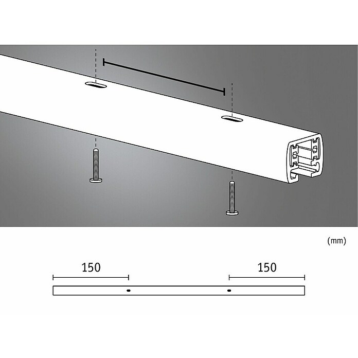 Paulmann URail Schiene (0,5 m, Metall)