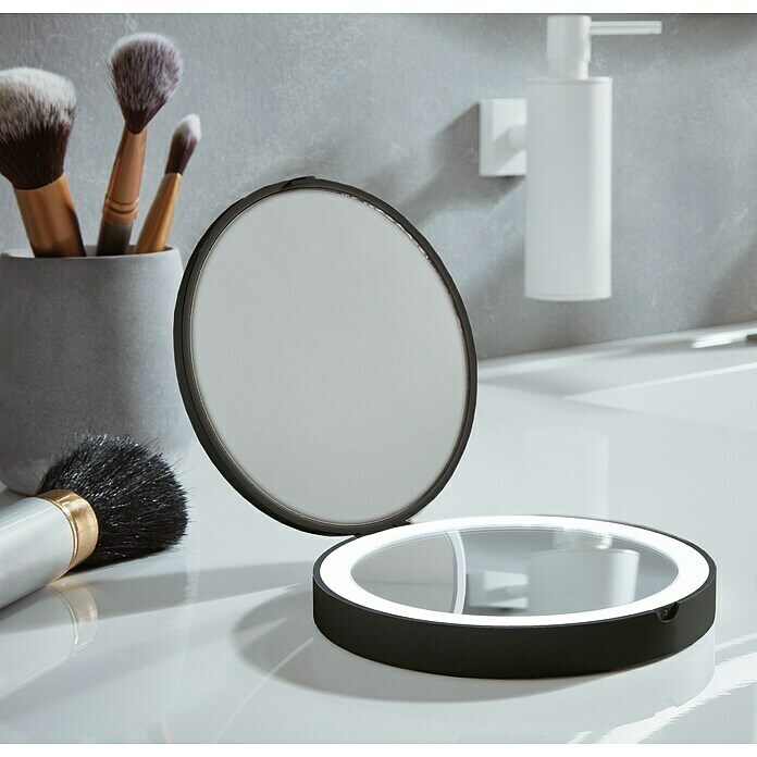 Smedbo Miroir cosmétique de voyage avec éclairage LED