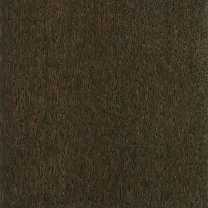 FN Neuhofer Akustikpaneel Acustico - Eiche geräuchert, L x B x S: 560 x 560 x 19 mm - Nahaufnahme von dunklem, strukturiertem Holz, das Wärme und natürliche Eleganz für Möbel und Innenausbau bietet.