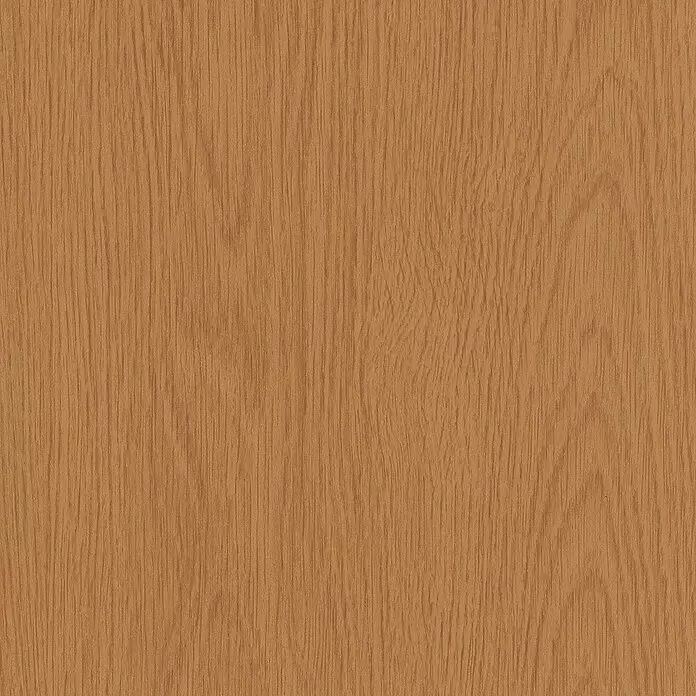 FN Neuhofer Akustikpaneel Acustico - Eiche foliert, L x B x S: 1.195 x 572,5 x 19 mm - Glatte, hellbraune Holzmaserung mit vertikalen Linien, geeignet für verschiedene Oberflächen.