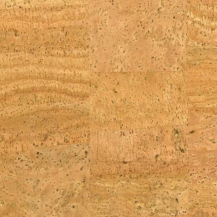 FN Neuhofer Akustikpaneel Acustico - Kork, L x B x S: 2.400 x 572,5 x 19 mm - Heller Korkboden mit natürlicher Textur und dunklen Sprenkeln.