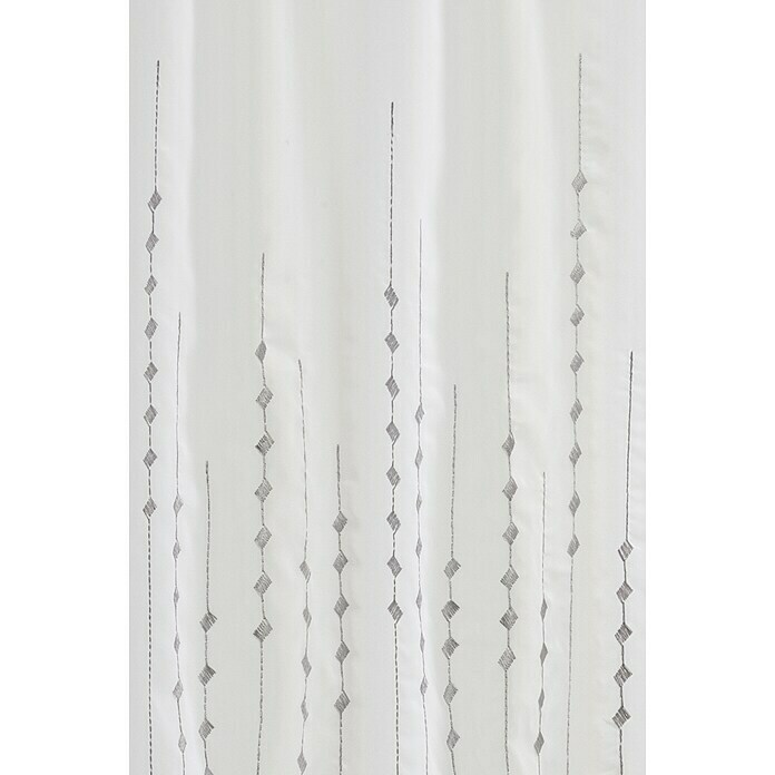 Elbersdrucke Bistrogardine Helio (140 x 48 cm, 100 % Polyester, Bestickt,  Weiß/Grau) | BAUHAUS