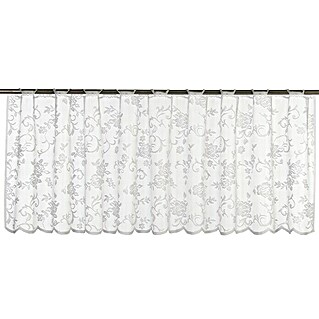 Elbersdrucke Bistrogardine Rosanne (160 x 45 cm, 100 % Polyester, Floral, Weiß)