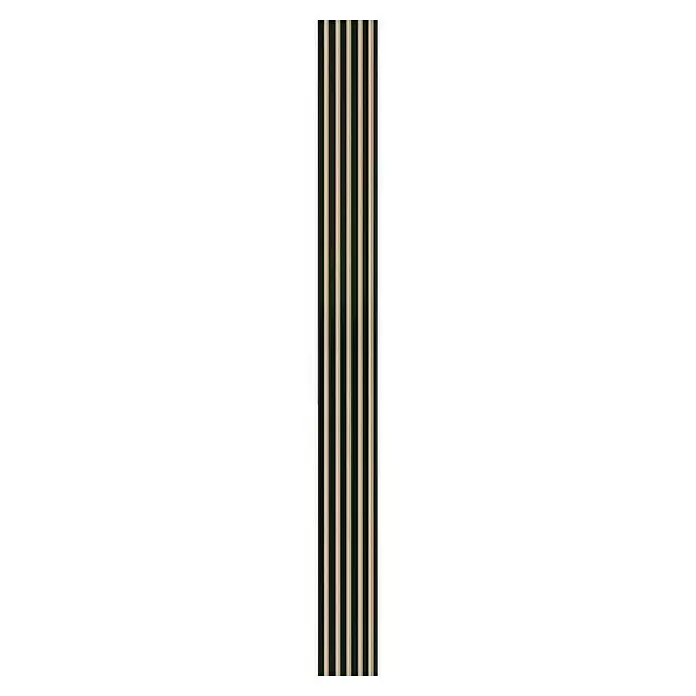 FN Neuhofer Wandpaneel Wally WA060 - Eiche Lamello, 2.670 x 118 x 12 mm - Vertikale Wandplatte mit hellen Holzleisten und dunklen Paneelen.