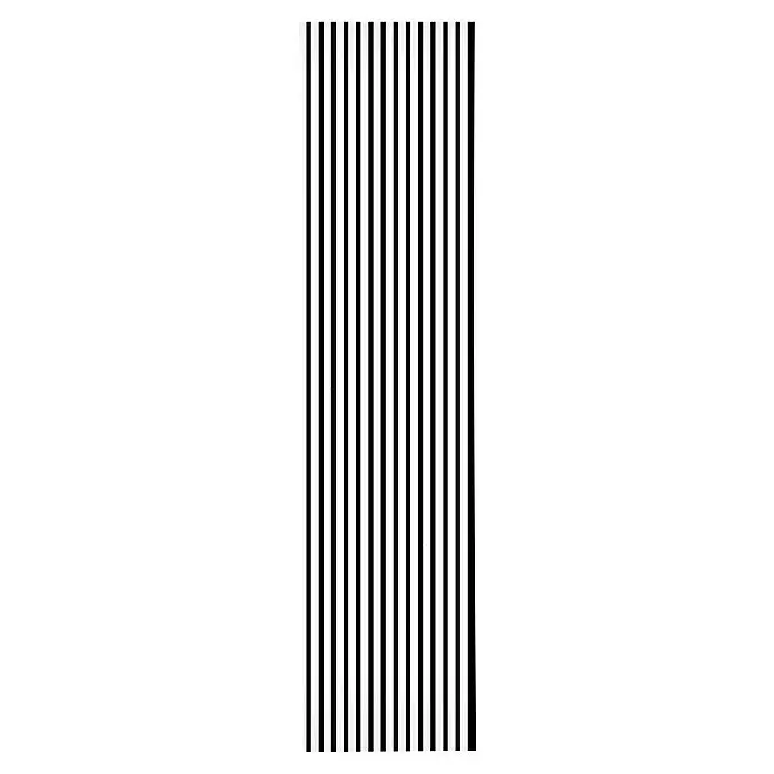 FN Neuhofer Akustikpaneel Acustico - Weiß, L x B x S: 2.400 x 572,5 x 19 mm - Schwarz-weißes vertikales Streifenmuster.