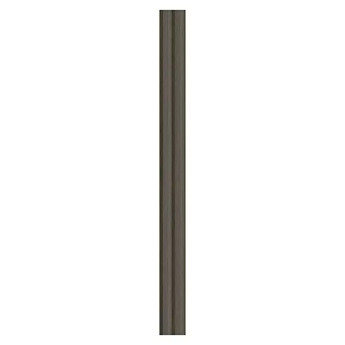 FN Neuhofer Wandpaneel Wally WA090 - Eiche geräuchert, 2.670 x 118 x 12 mm - Dunkelbraune Holzplatte mit sichtbarer vertikaler Maserung.
