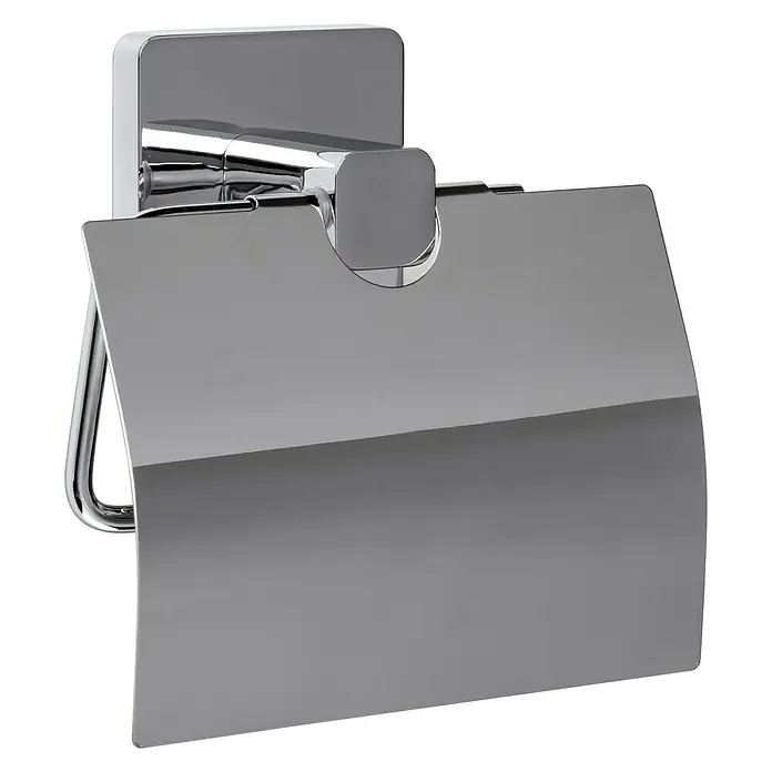 Tatay Kalo Portarrollos papel higiénico - Con tapa, Cromo - Portarrollos de papel higiénico cromado con tapa. Un accesorio elegante para cualquier baño.