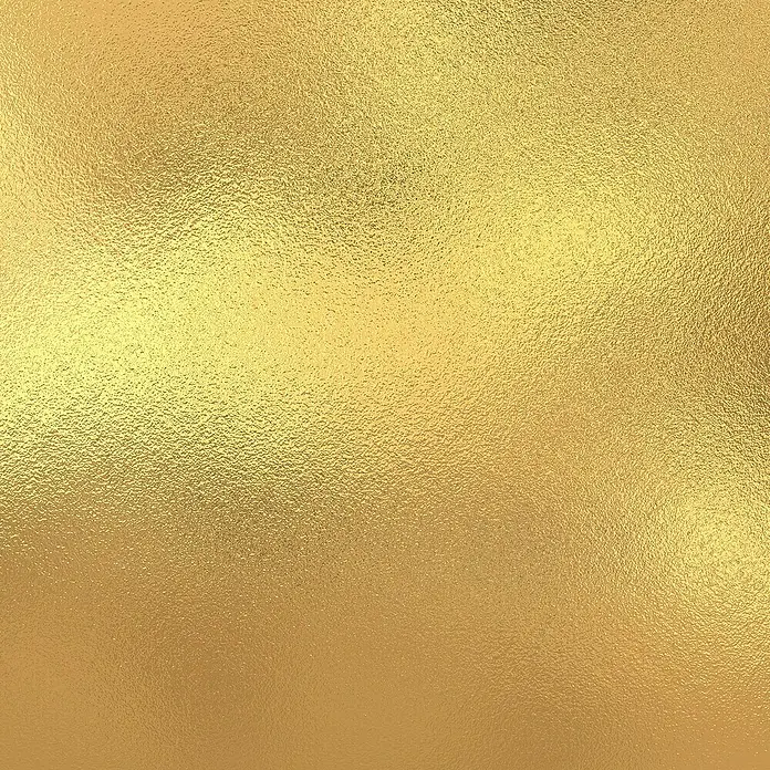 FN Neuhofer Akustikpaneel Acustico - Gold gebürstet, L x B x S: 2.400 x 572,5 x 19 mm - Diese Aufnahme zeigt eine glatte, goldfarbene Oberfläche mit subtilen Reflexionen, die ein Gefühl von Luxus und Wertigkeit vermitteln.