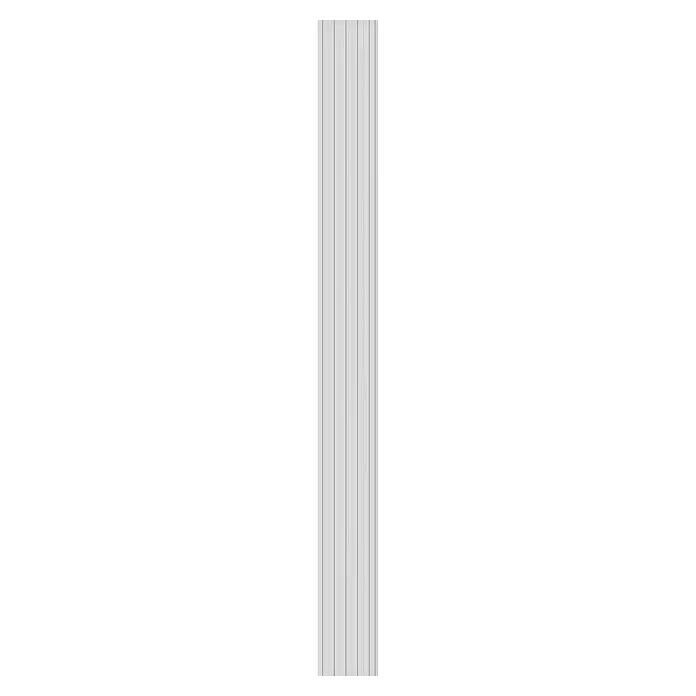 FN Neuhofer Wandpaneel Wally WA010 - Weiß, 2.670 x 118 x 12 mm - Hellgraue vertikale Paneele mit feinen Rillen.