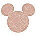 Komar Dots Fototapete rund Disney Mickey Head Knotted 