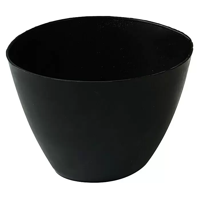 Heka Gipsbecher Standard - Rund, Schwarz - Konischer, schwarzer Pflanztopf aus Kunststoff, oben breiter, geeignet für Pflanzen oder Aufbewahrung.