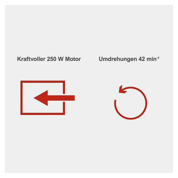 Scheppach Rollsieb RS350 - 250 W - Kraftvoller 250-W-Motor und Umdrehungen 42 min-1. Leistungsstarker Motor für effiziente Leistung und konstante Drehzahl.