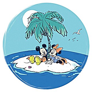 Komar Dots Fototapete rund Disney Mickey and Minnie Remote Island (128 cm, Selbstklebend)