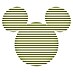 Komar Dots Fototapete rund Disney Mickey Head Stripes 