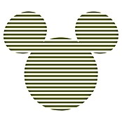 Komar Dots Fototapete rund Disney Mickey Head Stripes (128 cm, Selbstklebend) | BAUHAUS