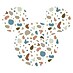 Komar Dots Fototapete rund Mickey Head Terrazzo Bambino 