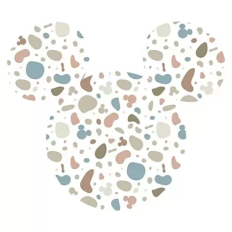 Komar Dots Fototapete rund Mickey Head Terrazzo Bambino