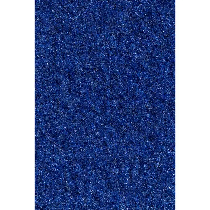 Rasenteppich Meterware Green - Breite: 200 cm, Blau, Mit Drainagenoppen - Nahaufnahme von blauem Teppichboden, der eine dichte und strukturierte Oberfläche zeigt, ideal für Bodenbeläge.