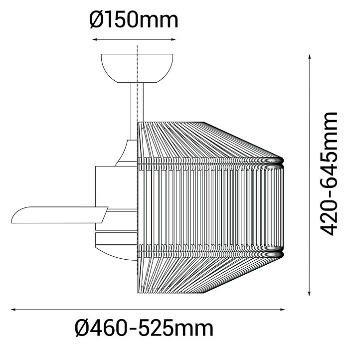 Sulion Ventilador de techo Jade (Verde, 52,5 cm, 18 W) | BAUHAUS